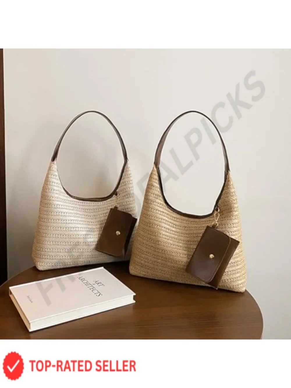 Large Straw Hobo Bag Women Raffia Summer Shoulder Beach Vacation Slouchy Tote